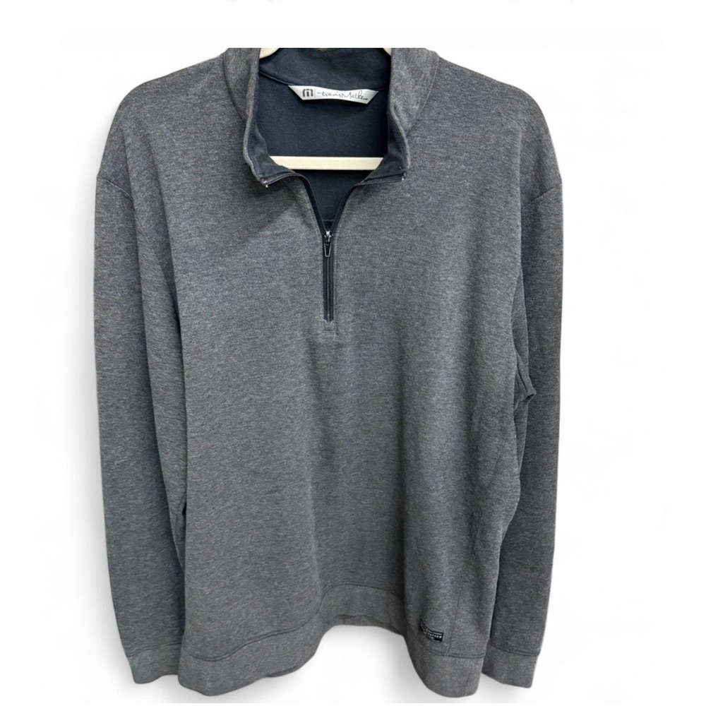 Travis Mathew Quarter Zip Pullover Grey XL